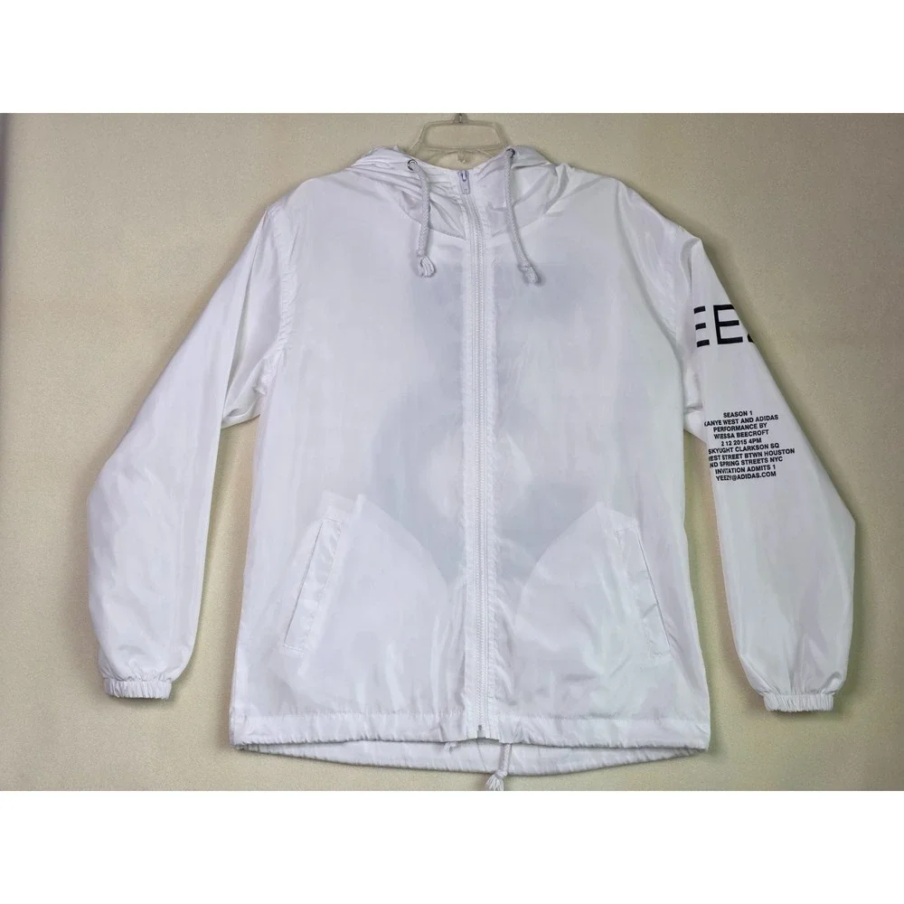 Adidas X Kanye West Yeezus‎ Tour Wind Jacket Size M White Black Windbreaker Rare